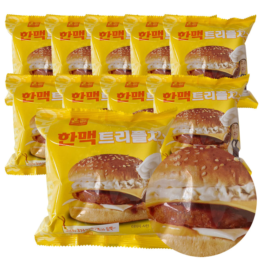 한맥 트리플치즈 햄버거155g x 10봉